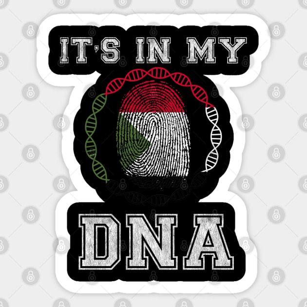 Sudan  It's In My DNA - Gift for Sudanese 2 From Sudan Sticker by Country Flags